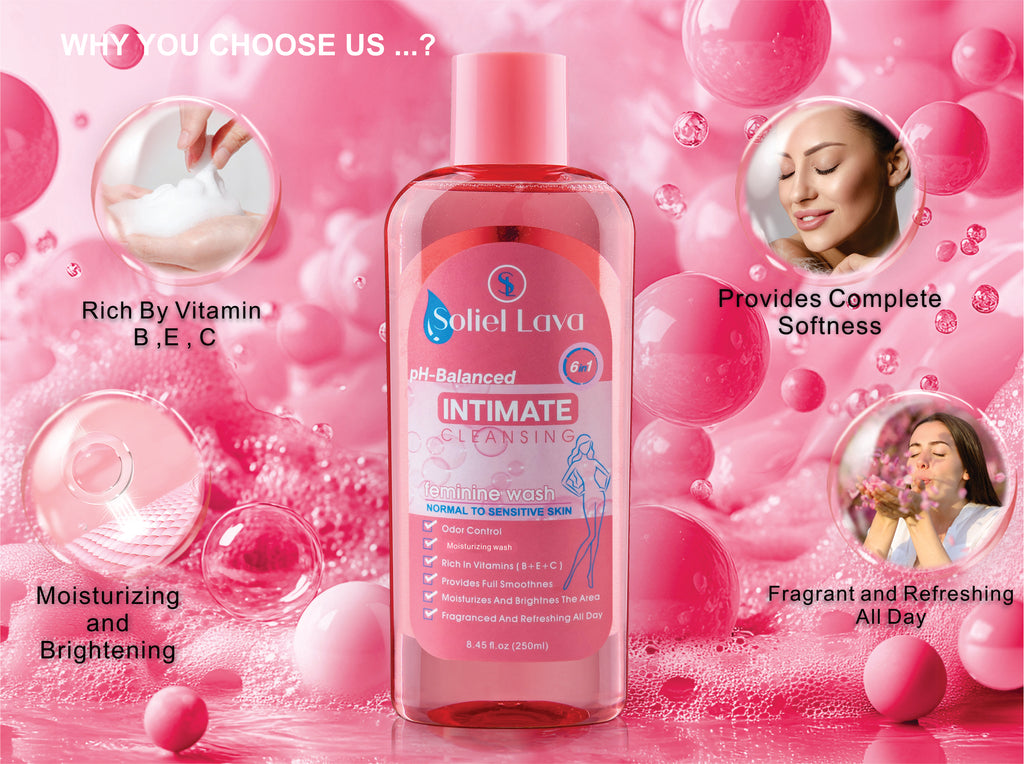 Feminine Wash Vaginal Wash for Intimate Gentle &amp; pH Balanced 250ml / 8.45 Oz Blocks Odor for Daily Freshness