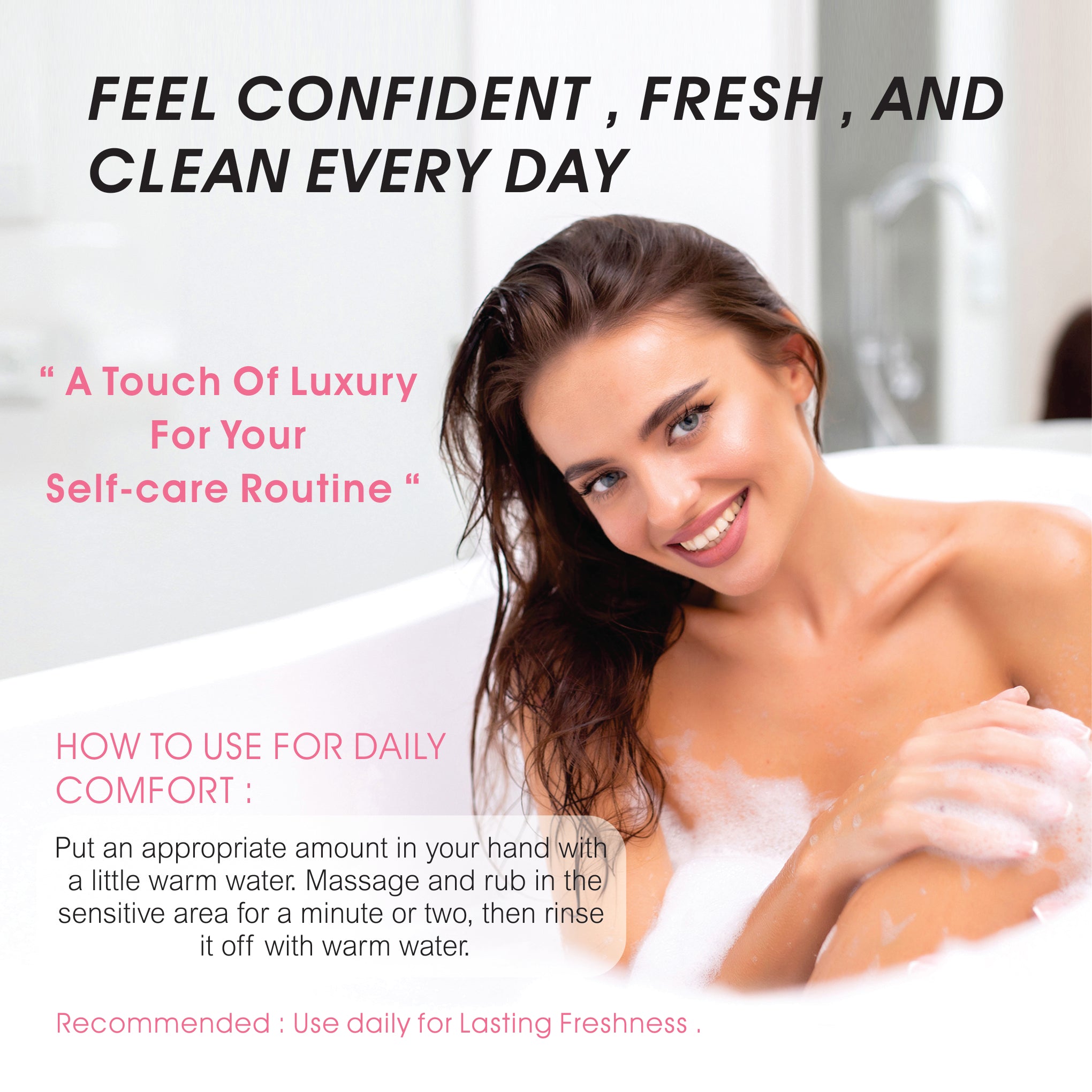 Feminine Wash Vaginal Wash for Intimate Gentle &amp; pH Balanced 250ml / 8.45 Oz Blocks Odor for Daily Freshness