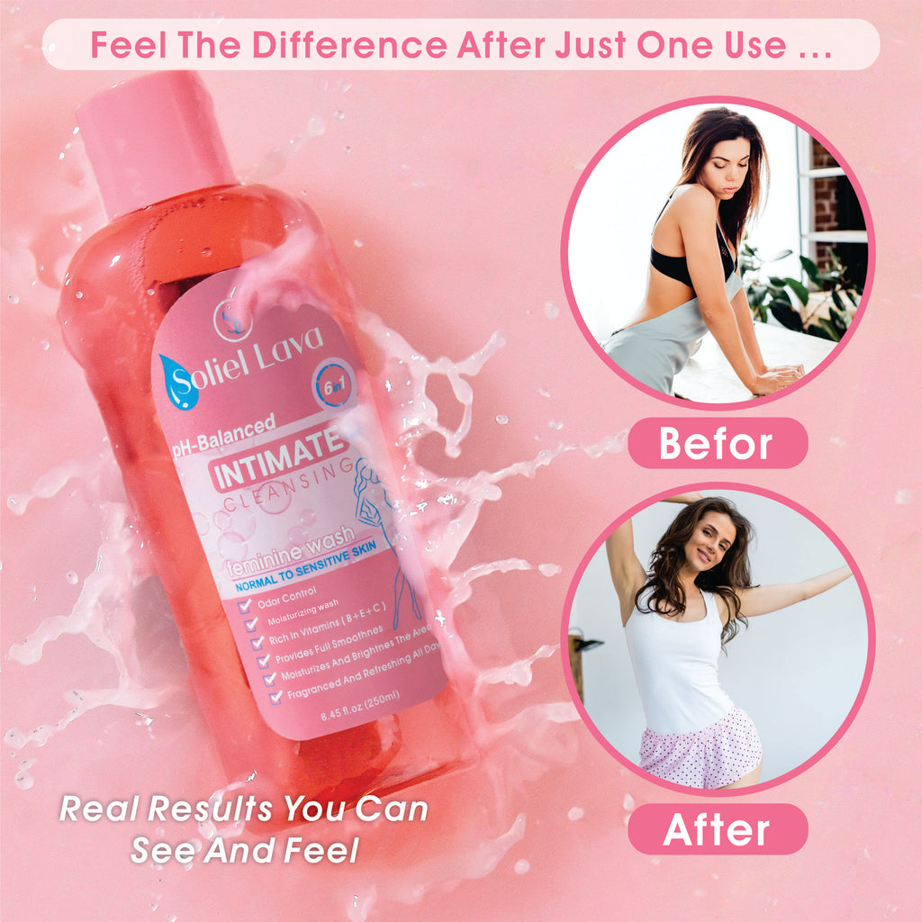 Feminine Wash Vaginal Wash for Intimate Gentle &amp; pH Balanced 250ml / 8.45 Oz Blocks Odor for Daily Freshness